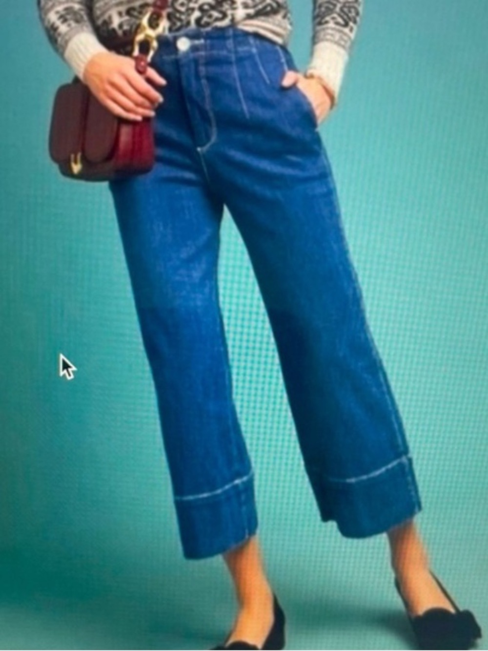 Anthropologie pilcro & the letterpress high rise wide leg cropped jeans sz 27P